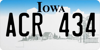 IA license plate ACR434