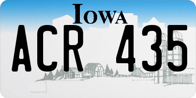 IA license plate ACR435