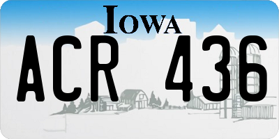 IA license plate ACR436