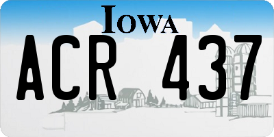 IA license plate ACR437