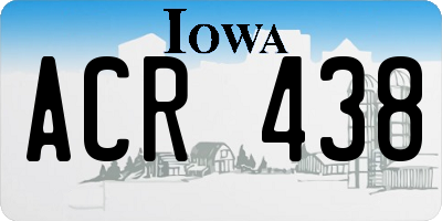 IA license plate ACR438