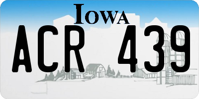 IA license plate ACR439