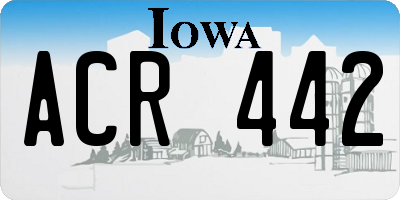IA license plate ACR442