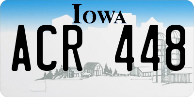 IA license plate ACR448