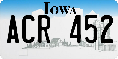 IA license plate ACR452