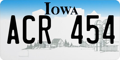 IA license plate ACR454