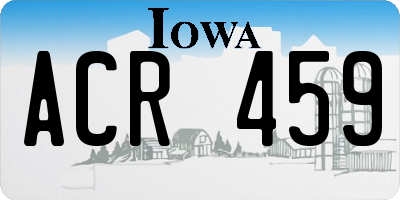 IA license plate ACR459