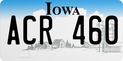 IA license plate ACR460