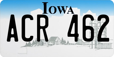 IA license plate ACR462