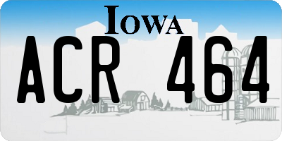 IA license plate ACR464