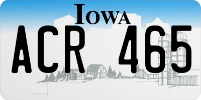 IA license plate ACR465