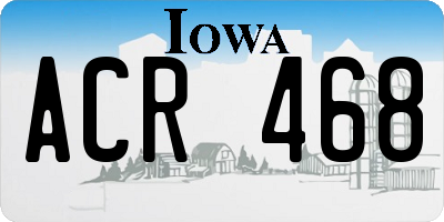 IA license plate ACR468