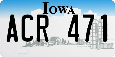 IA license plate ACR471