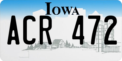 IA license plate ACR472