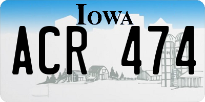 IA license plate ACR474