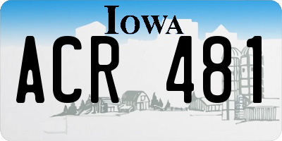 IA license plate ACR481
