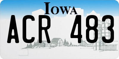 IA license plate ACR483