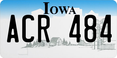 IA license plate ACR484