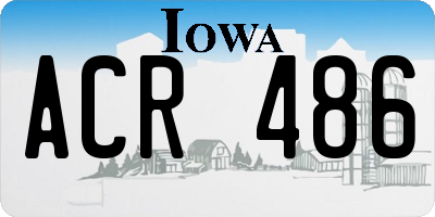IA license plate ACR486