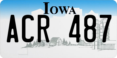 IA license plate ACR487