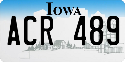 IA license plate ACR489