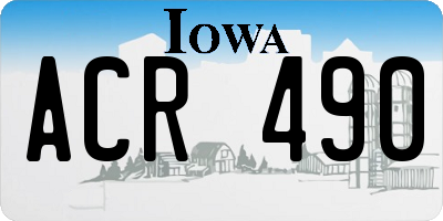 IA license plate ACR490