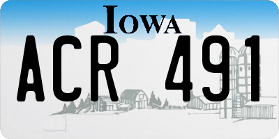 IA license plate ACR491
