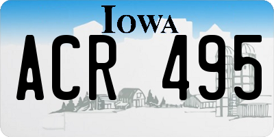 IA license plate ACR495