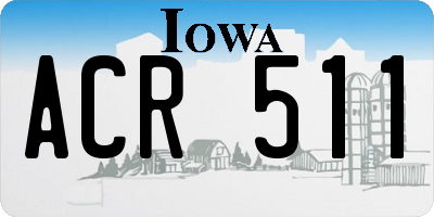 IA license plate ACR511