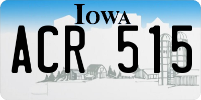 IA license plate ACR515