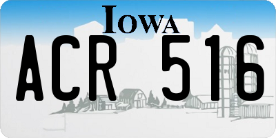 IA license plate ACR516