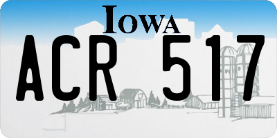 IA license plate ACR517