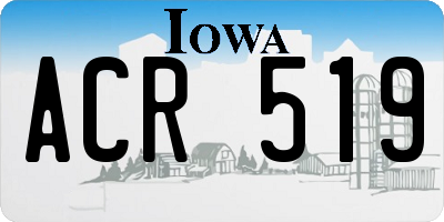 IA license plate ACR519