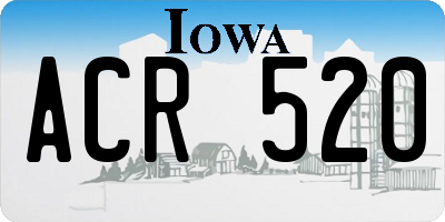 IA license plate ACR520