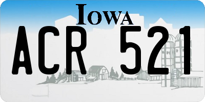 IA license plate ACR521