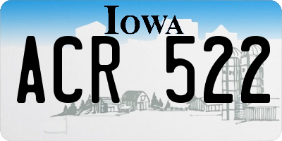 IA license plate ACR522