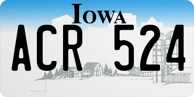 IA license plate ACR524