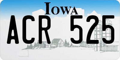 IA license plate ACR525