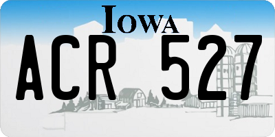 IA license plate ACR527