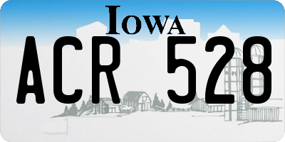 IA license plate ACR528