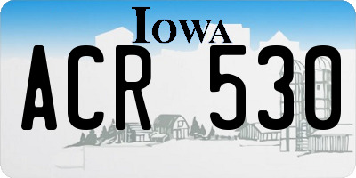 IA license plate ACR530