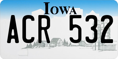 IA license plate ACR532
