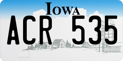 IA license plate ACR535
