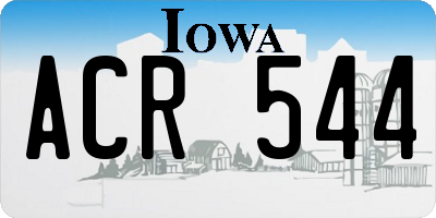 IA license plate ACR544