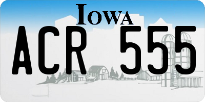 IA license plate ACR555