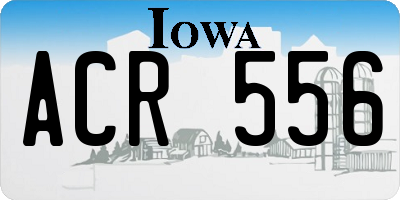 IA license plate ACR556