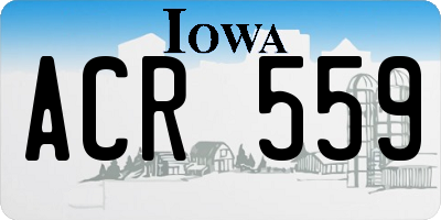 IA license plate ACR559