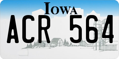 IA license plate ACR564