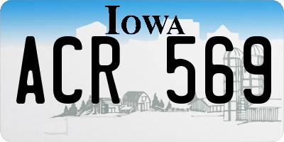 IA license plate ACR569