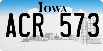 IA license plate ACR573